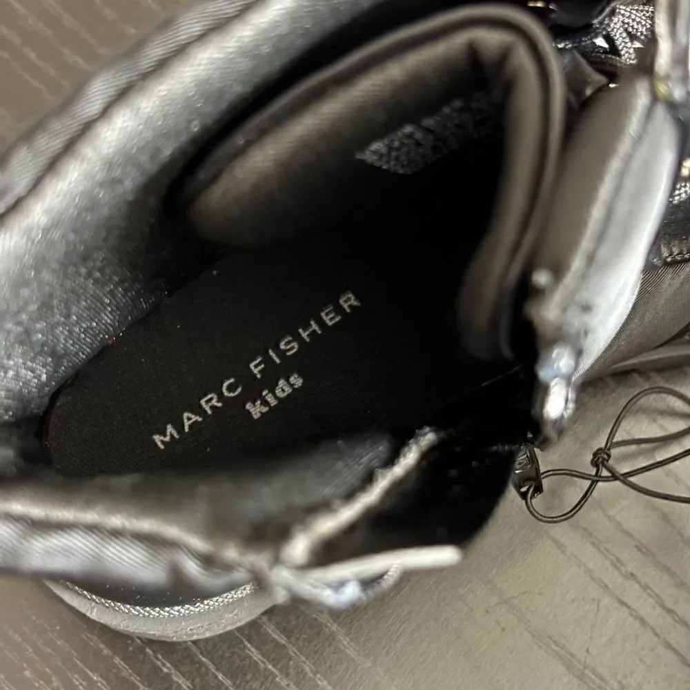 Marc Fisher Puffer Hiker Combat Laceup Quilted boots black new